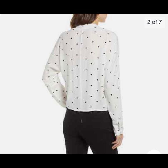 Rails Sloane shirt, white with black heart - Picture 3 of 5